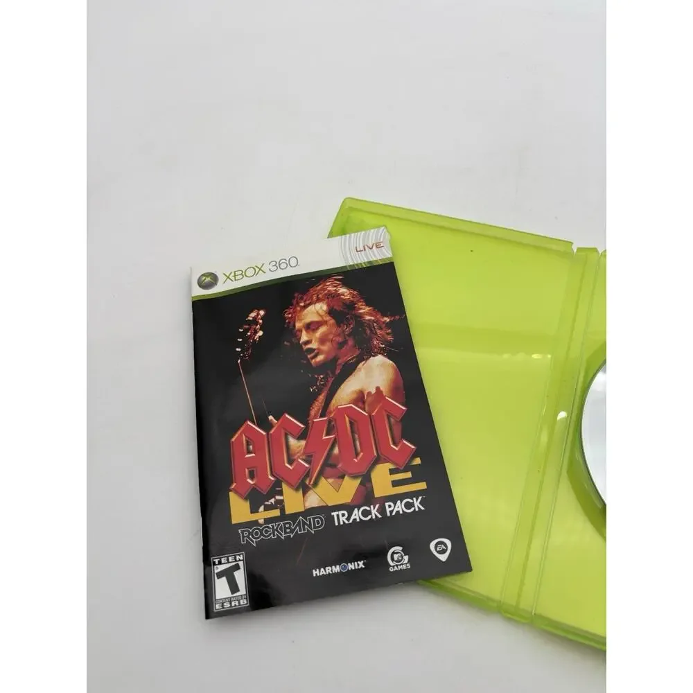AC/DC Live: Rock Band Track Pack (Xbox 360, 2008) Complete Tested Working VG CIB